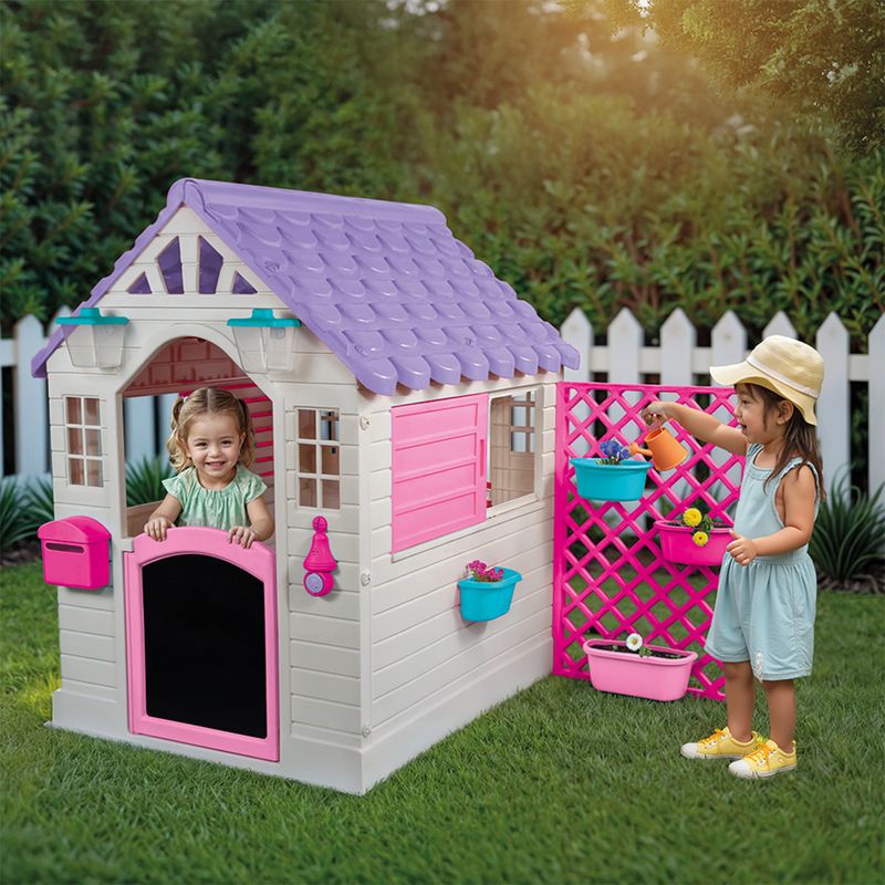 SCOOP - Casa de jardín para niños de juguete 140x127x92 cm 