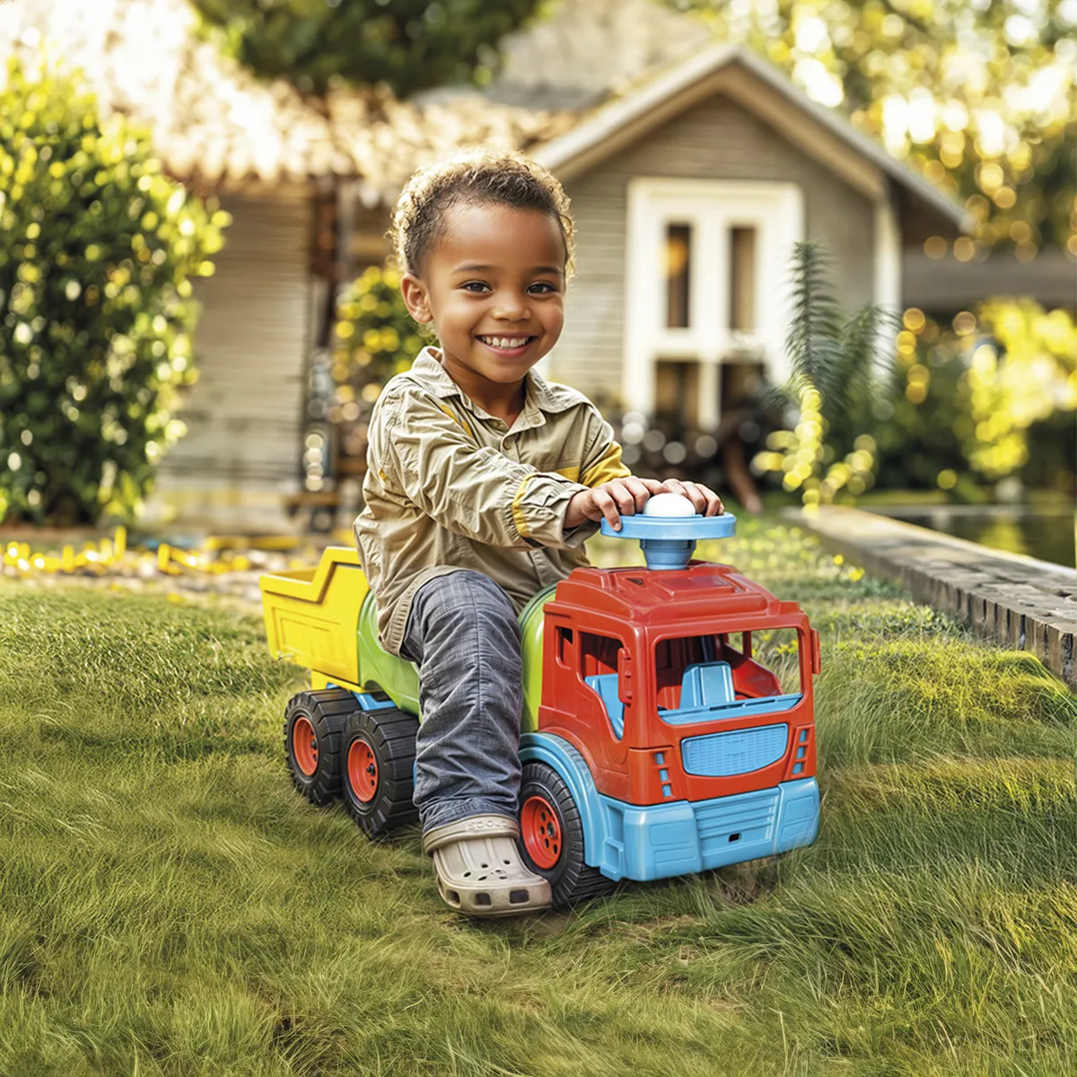 SCOOP - Montable paseador para niño: Camión de construcción