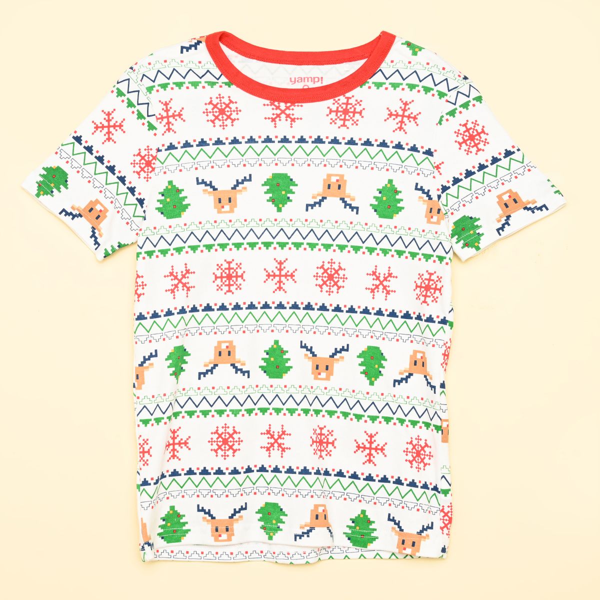 YAMP - Pijama Navideña Cintura elásticada para Niño 2 piezas Manga corta Yamp 