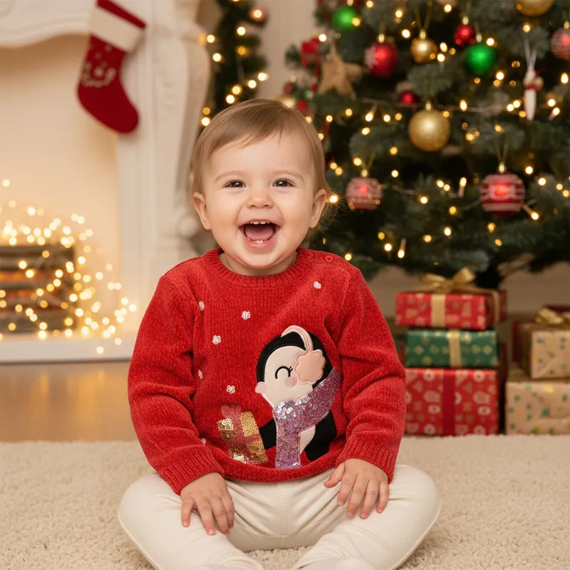 YAMP - Saco Navideño para Bebé niña con Estampado Yamp