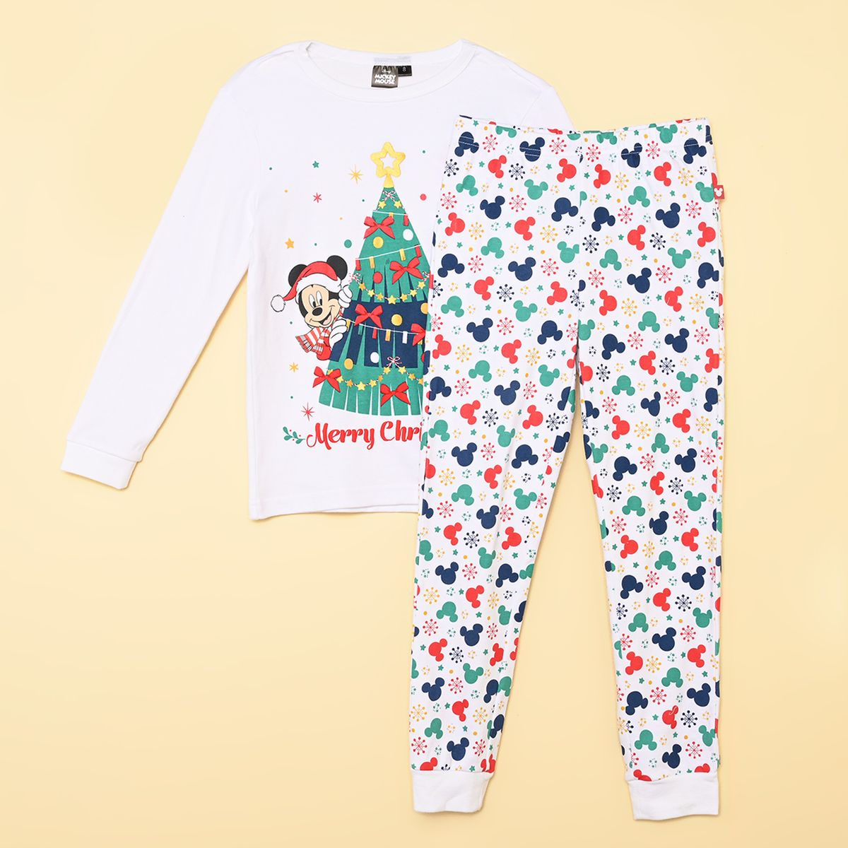 STD CHARACTERS - Pijama Navideña Cintura elásticada para Niño 2 piezas con Estampado Manga larga de Algodón STD Characters 