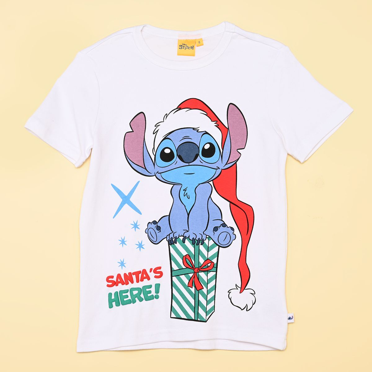 LILO & STITCH - Pijama Navideña Cintura elásticada para Niña 2 piezas con Estampado Manga corta de Algodón LILO & STITCH 