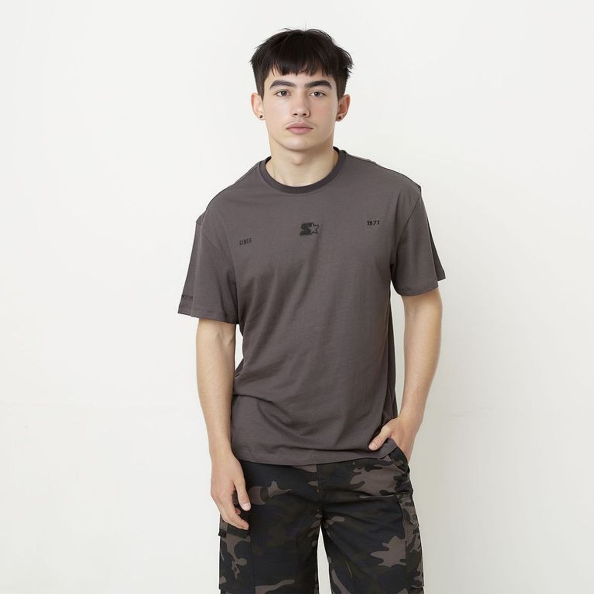 STARTER - Camiseta Hombre con Estampado Boxy fit de Algodón Starter