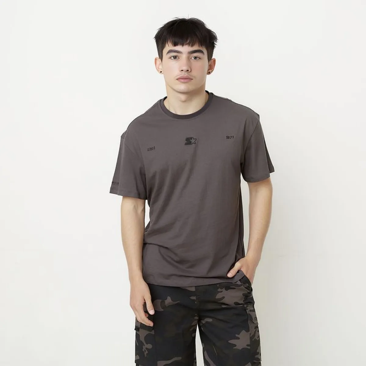 STARTER - Camiseta Hombre con Estampado Boxy fit de Algodón Starter