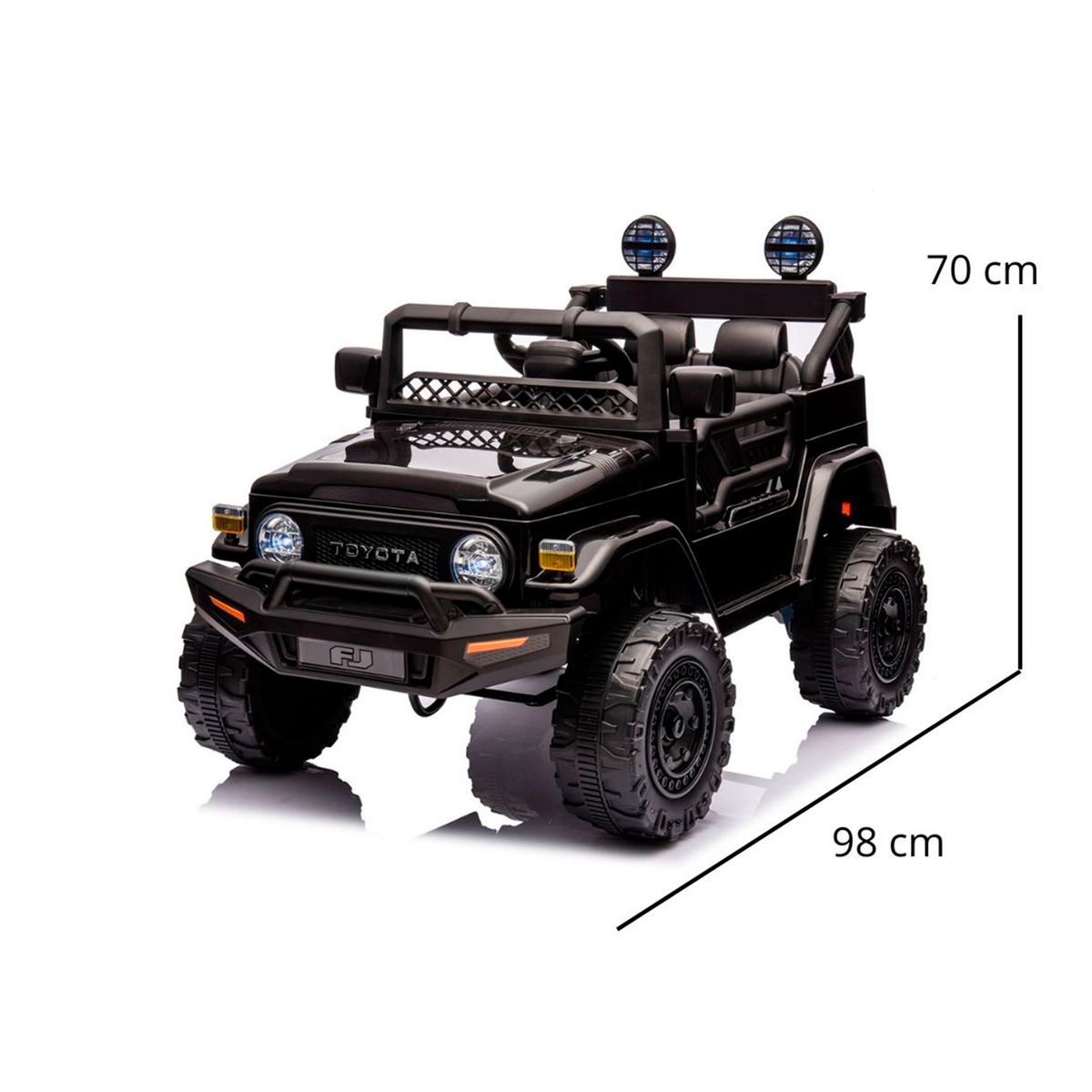  - Carro Montable Eléctrico Toyota FJ Cruiser 6V Negro