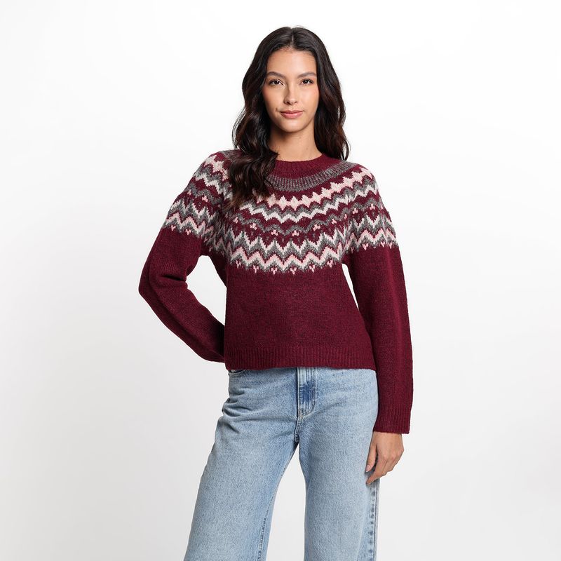 UNIVERSITY CLUB - Saco Navideño Mujer Tejido University Club 