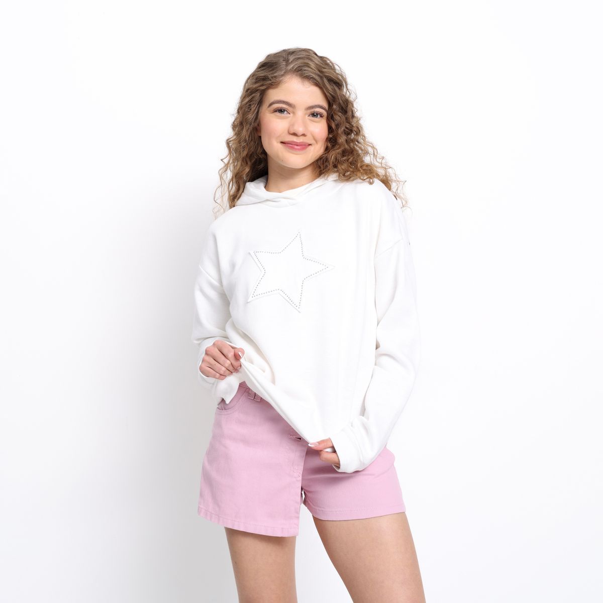 ELV - Saco Con capucha para Niña con Estampado ELV