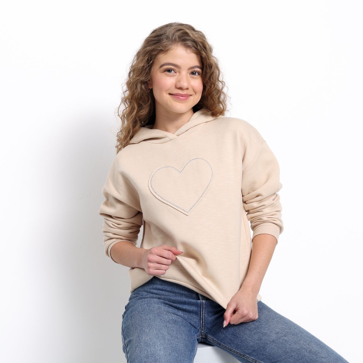 ELV - Saco Con capucha para Niña con Estampado ELV