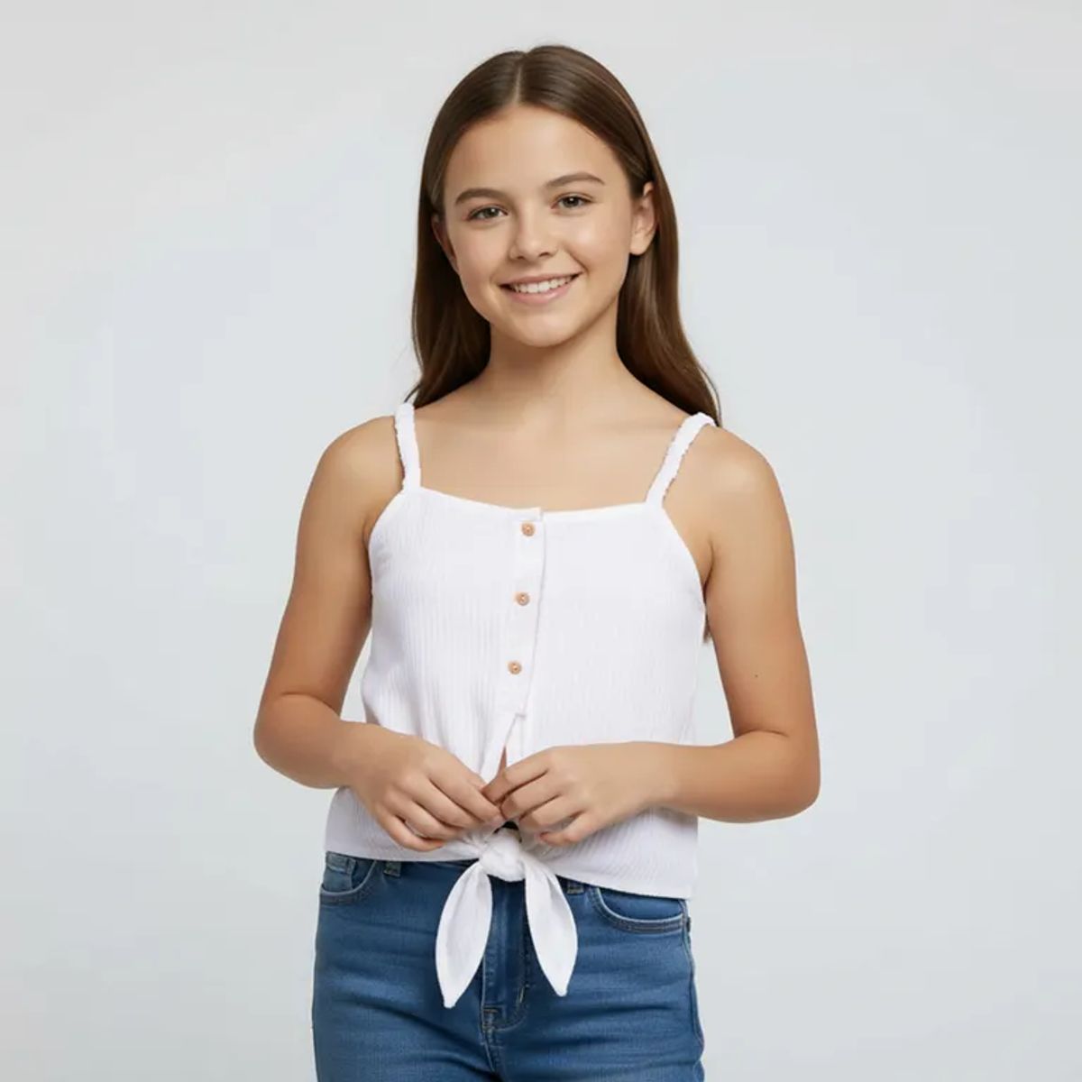 ELV - Blusa para Niña de Algodón ELV