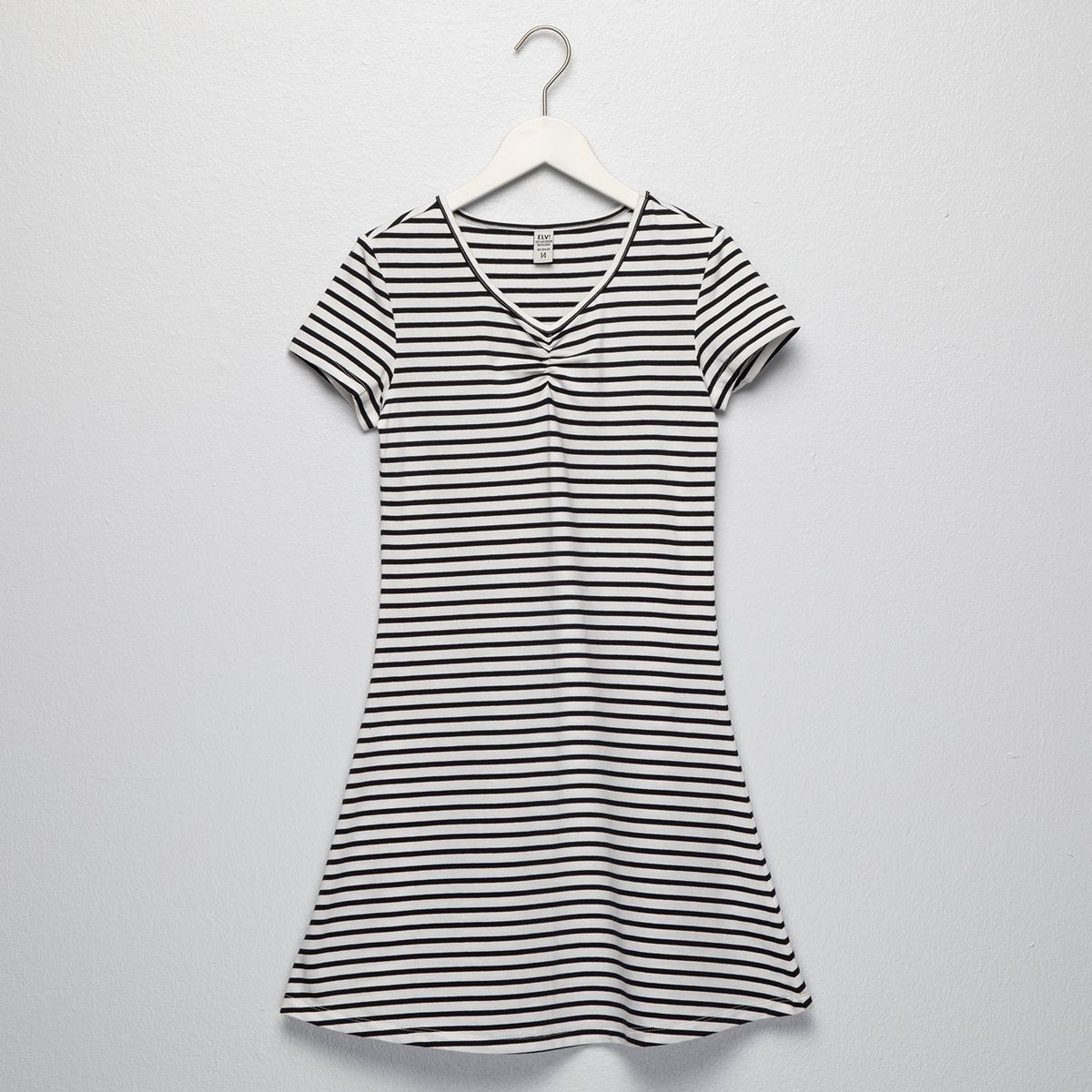 ELV - Vestido para Niña Manga corta de Algodón ELV