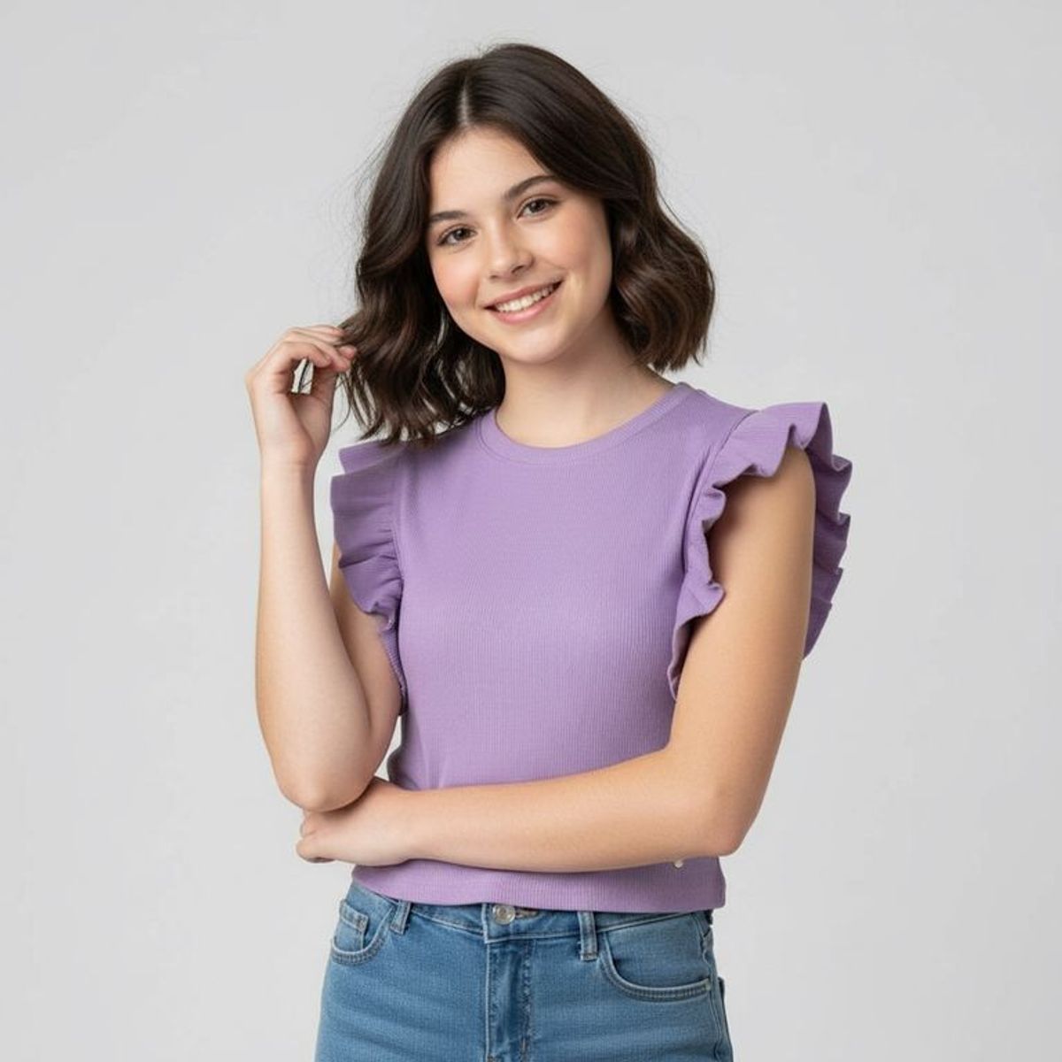 ELV - Camiseta para Niña de Algodón ELV