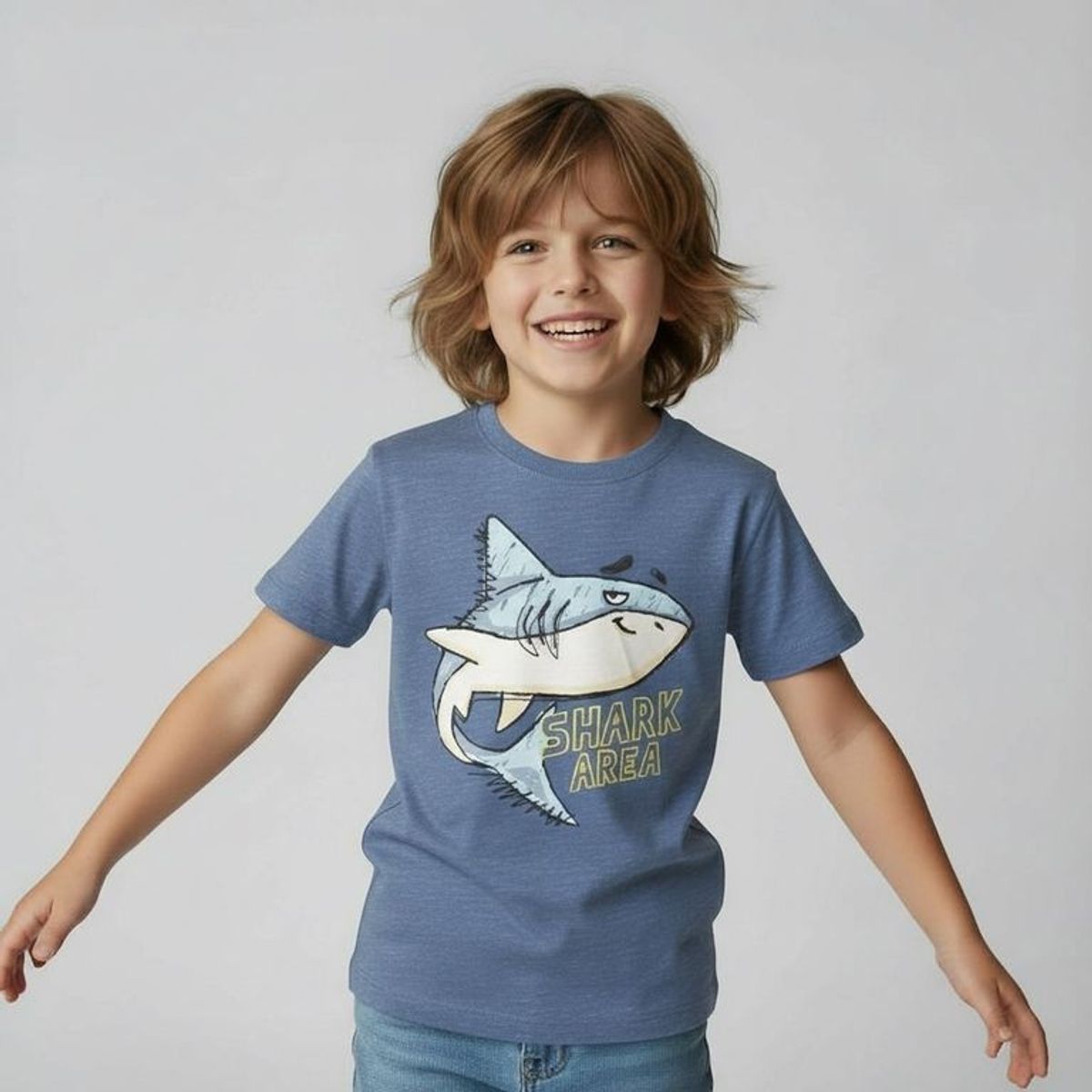 YAMP - Camiseta Para Niño con Estampado Manga corta de Algodón Yamp
