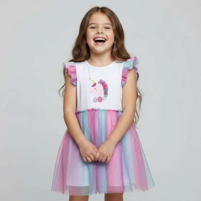 YAMP - Vestido para Niña con Estampado Tutu Yamp