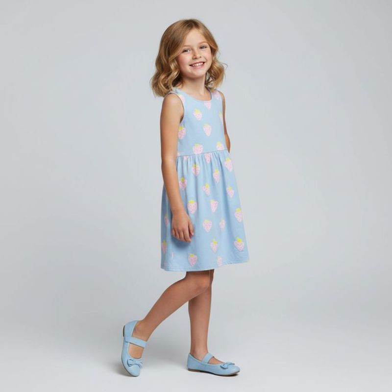 YAMP - Vestido para Niña de Algodón Yamp