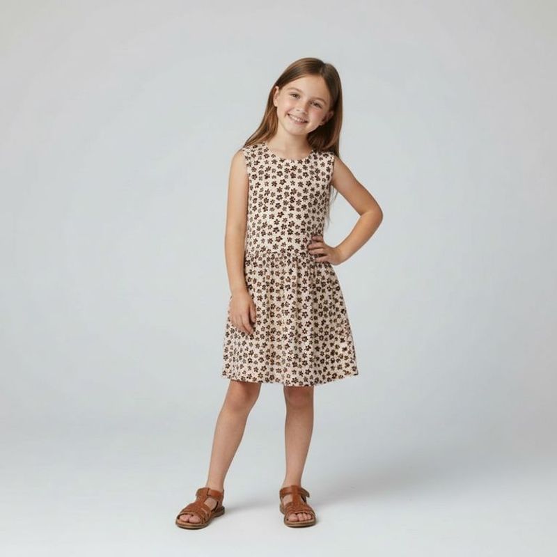 YAMP - Vestido para Niña de Algodón Yamp