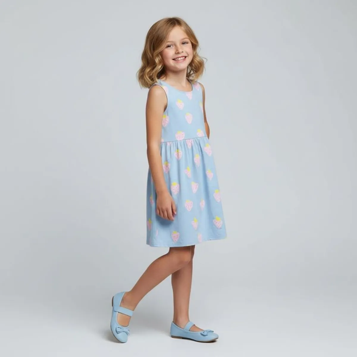 YAMP - Vestido para Niña de Algodón Yamp