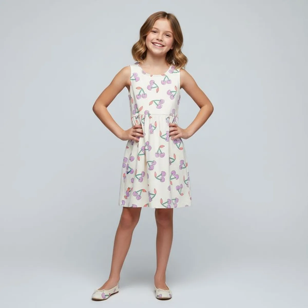 YAMP - Vestido para Niña de Algodón Yamp