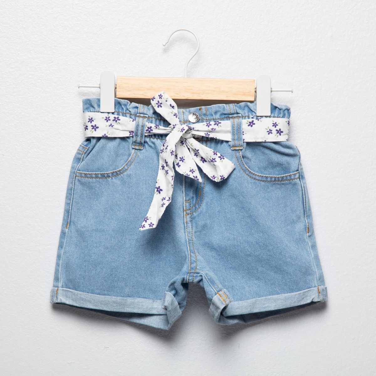 CONIGLIO - Short para Niña 2 piezas Cintura elásticada de Algodón Yamp