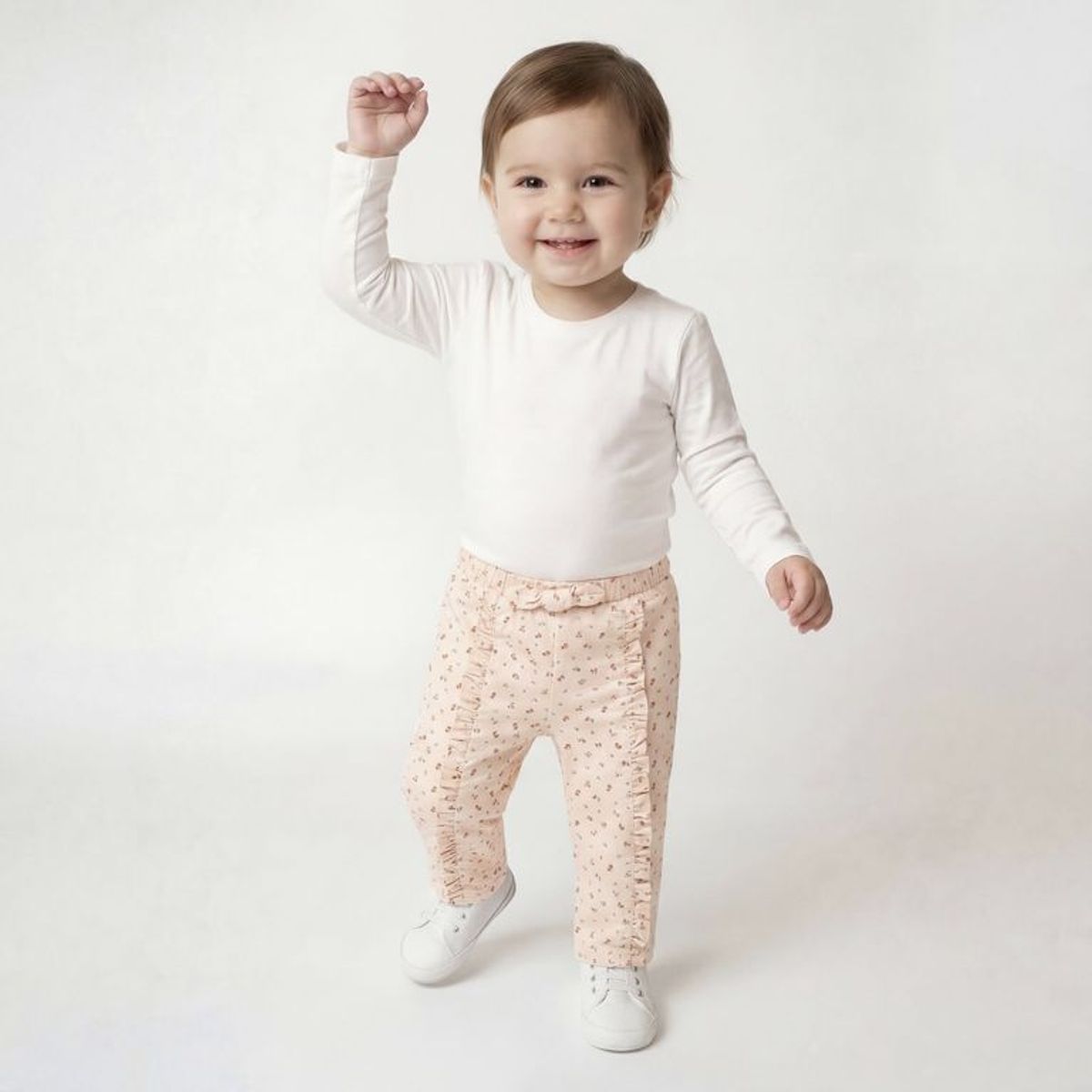 YAMP - Pantalón Cintura elásticada para Bebé niña de Algodón Yamp