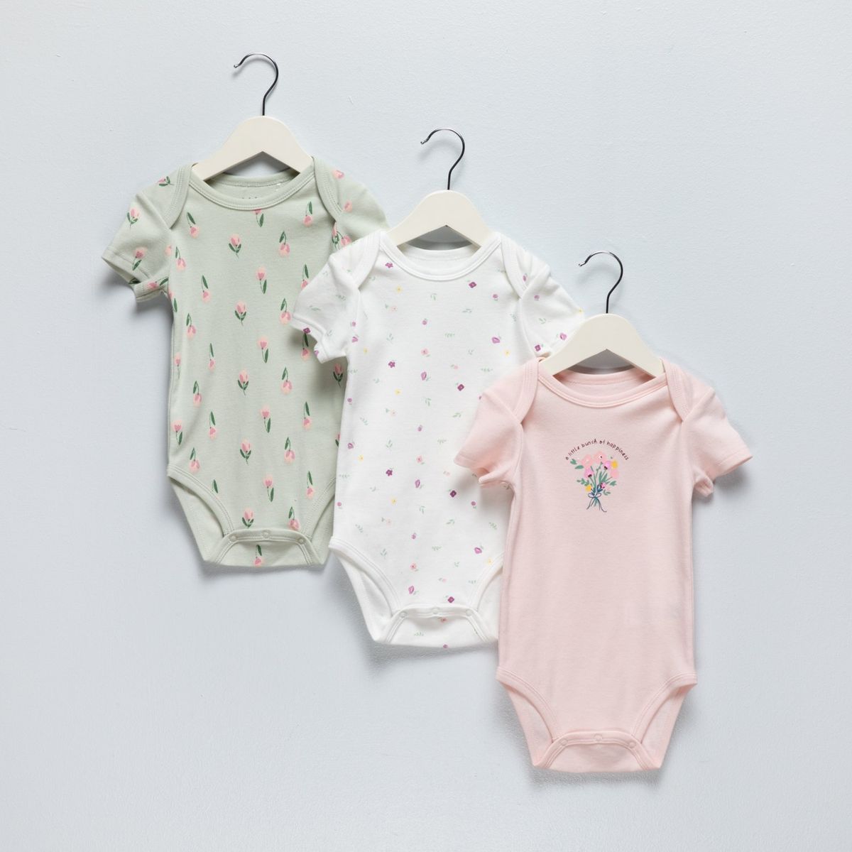 YAMP - Bodies para Bebé niña Pack de 3 unidades de Algodón Yamp