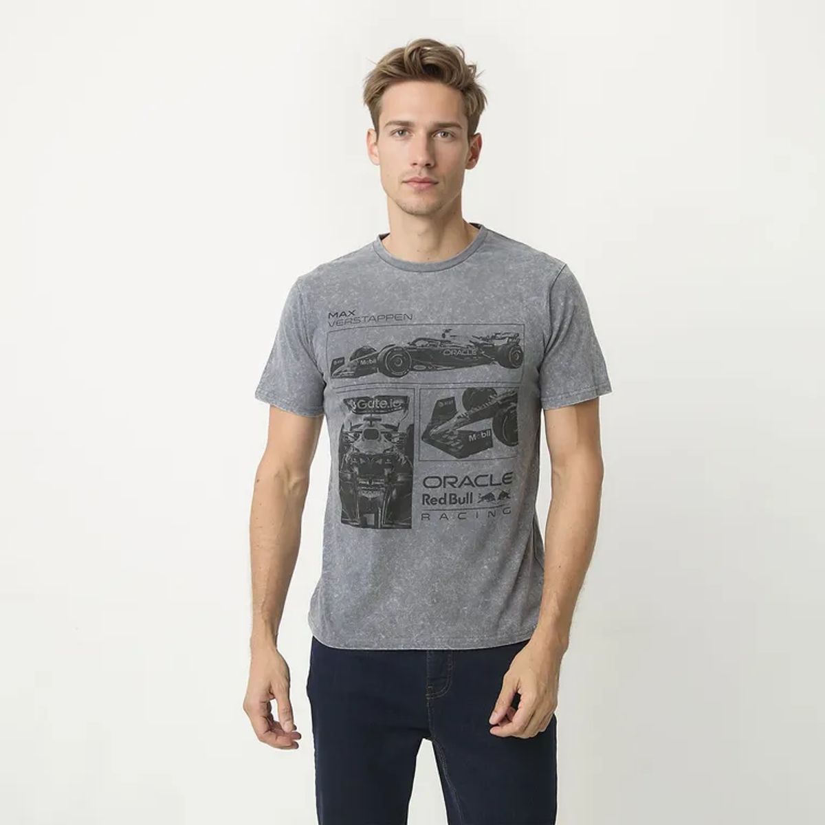 REDBULL - Camiseta Manga Corta de Algodón Oracle Red Bull Racing