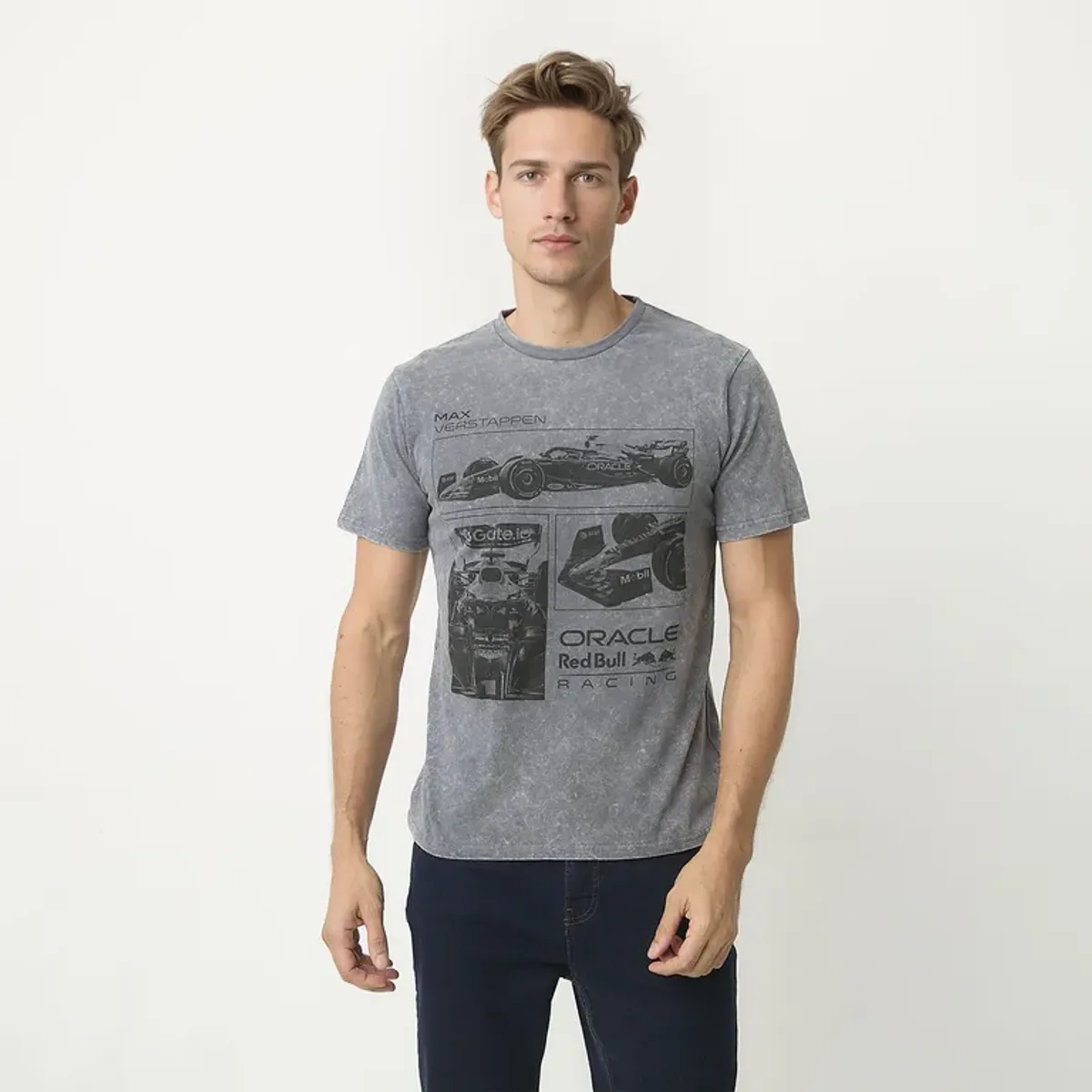 REDBULL - Camiseta Manga Corta de Algodón Oracle Red Bull Racing