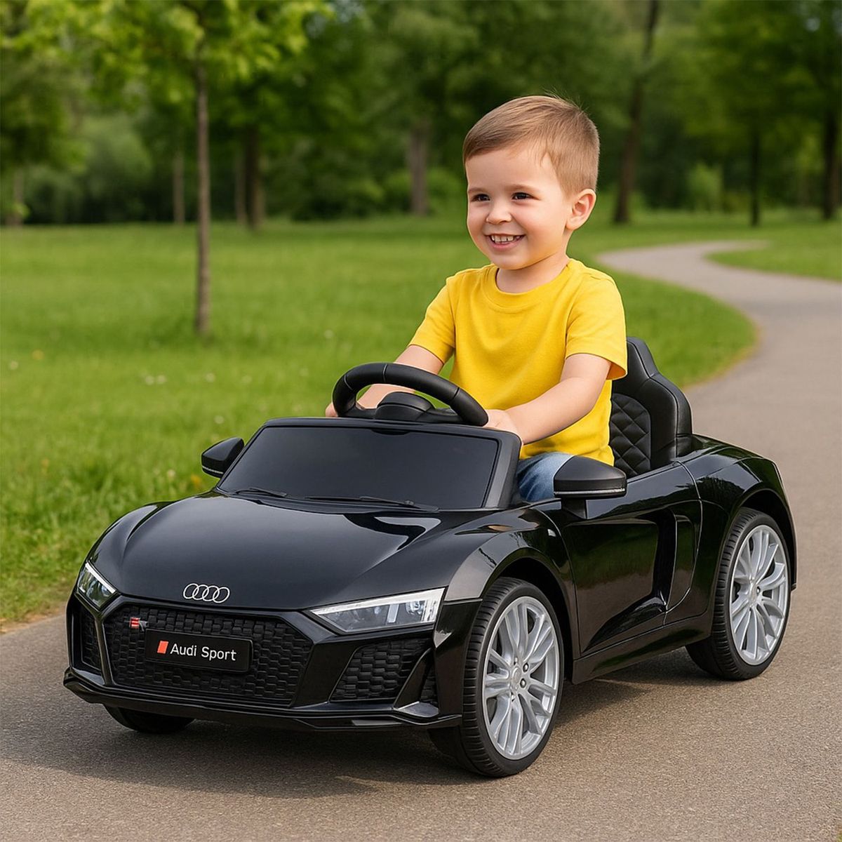 AUDI - Carro montable eléctrico niño  Audi R8 Spider 6V Negro 