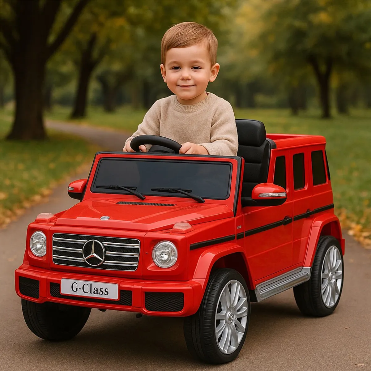 MERCEDES BENZ - Carro montable eléctrico niño Mercedes Benz AMG 12V Rojo 