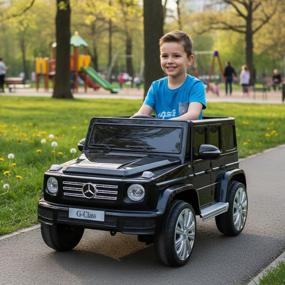 MERCEDES BENZ - Carro montable eléctrico niño Mercedes Benz AMG 12V Negro 