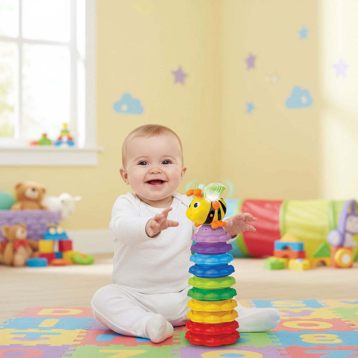 WINFUN - Juguete para bebé didáctico Winfun: Apilador abejita