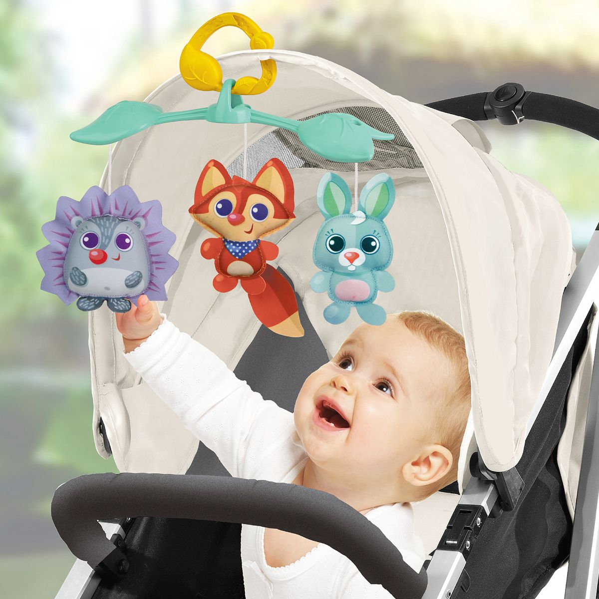 WINFUN - Juguete para bebé didáctico Winfun: Móvil musical amigos del bosque 3 en 1