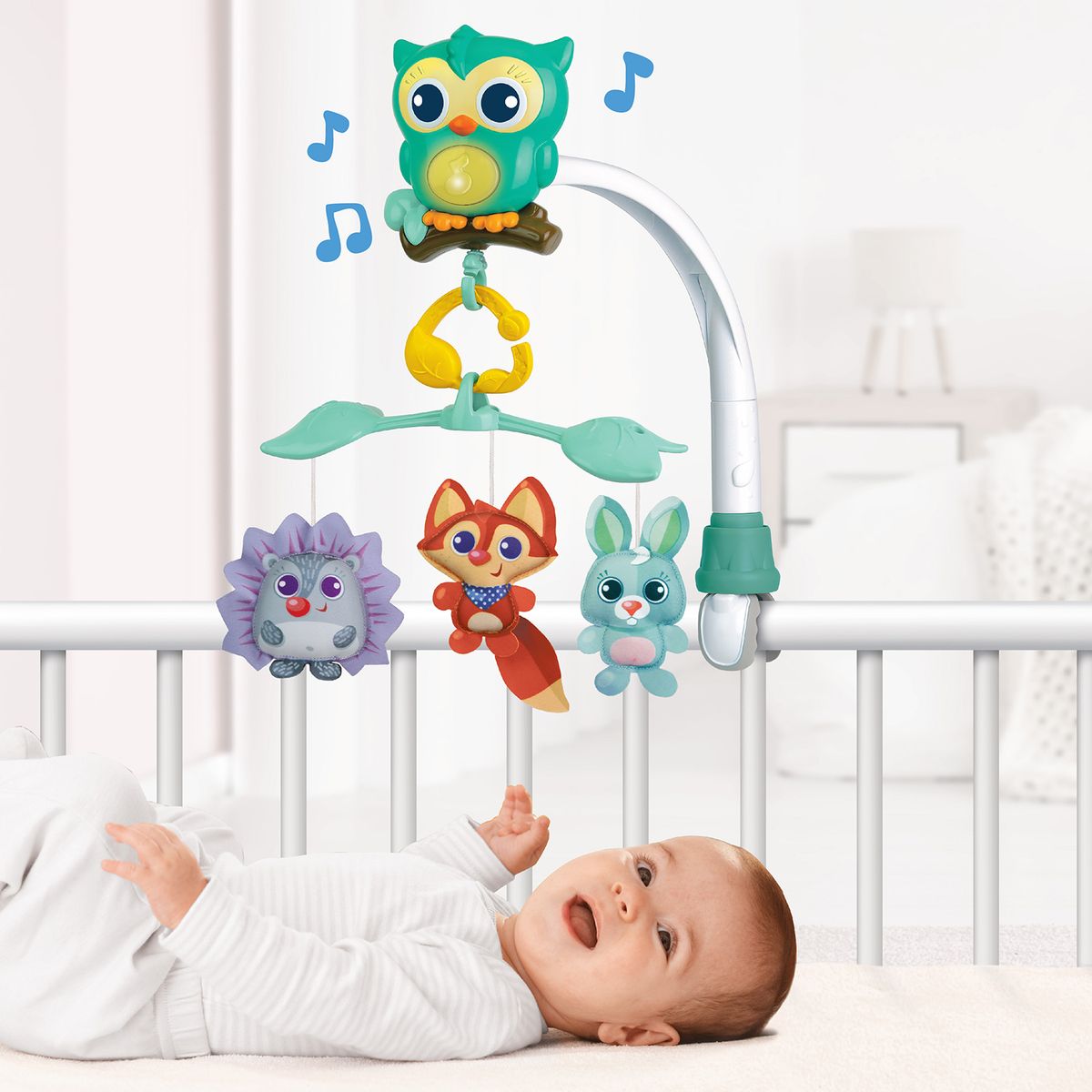 WINFUN - Juguete para bebé didáctico Winfun: Móvil musical amigos del bosque 3 en 1