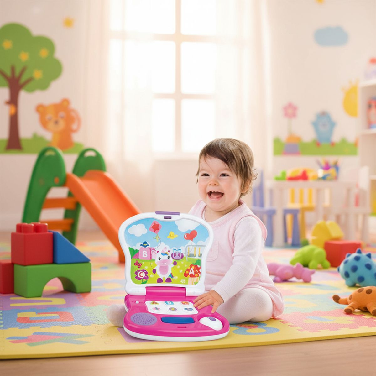 WINFUN - Juguete para bebé didáctico Winfun: Laptop interactiva Unicornio