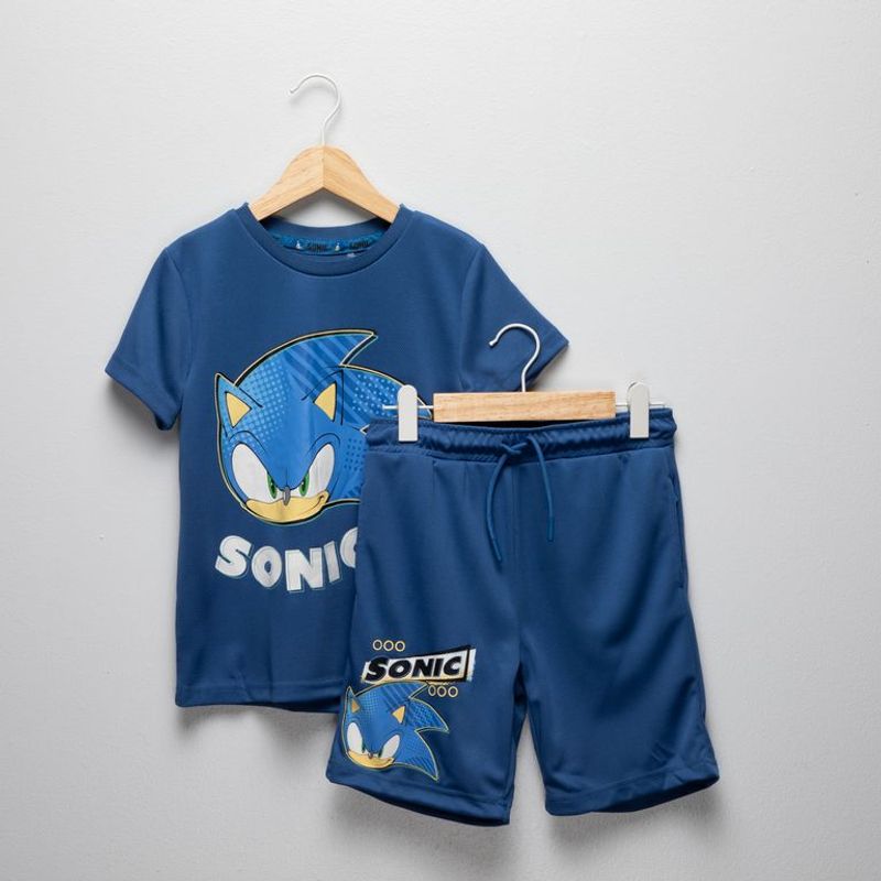 SONIC - Sets Camiseta manga corta + Short para Niño en Poliéster Sonic