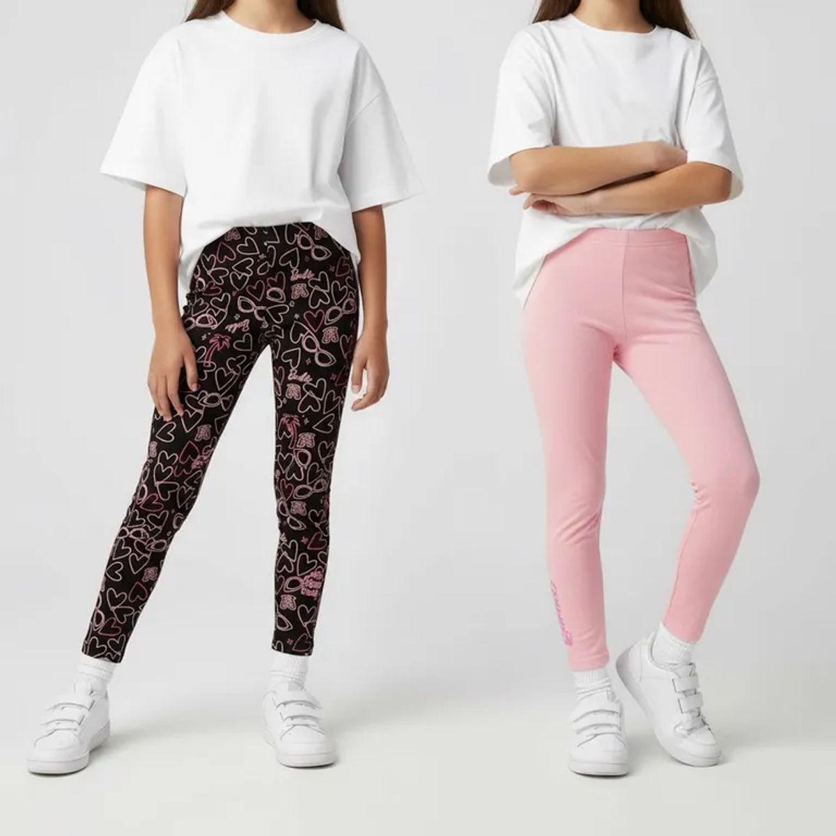 BARBIE - Legging para Niña Pack de 2 unidades de Algodón Barbie