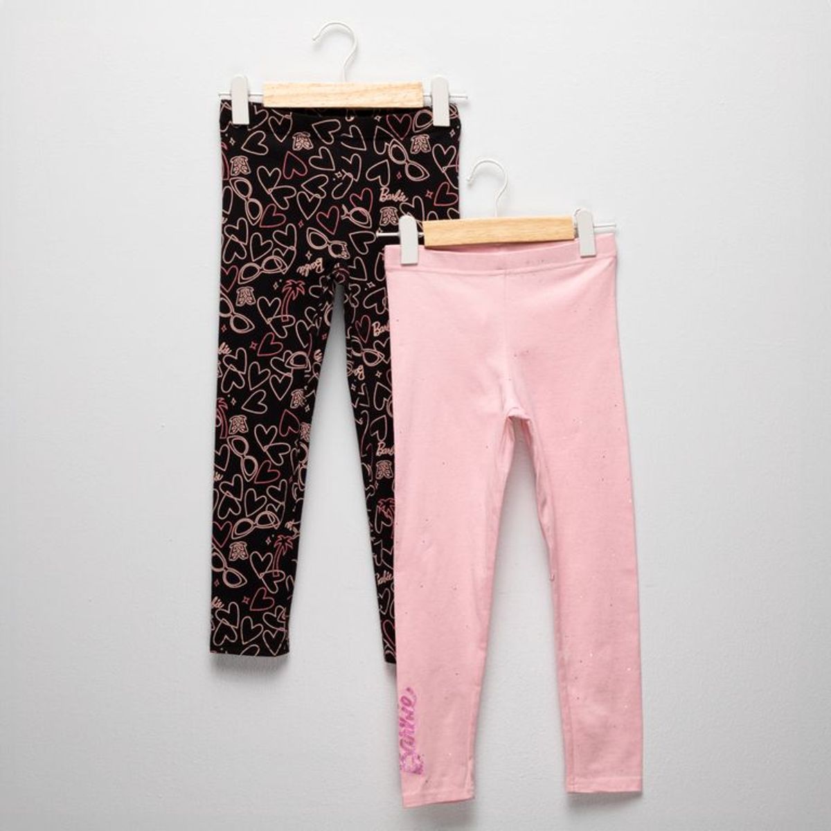 BARBIE - Legging para Niña Pack de 2 unidades de Algodón Barbie