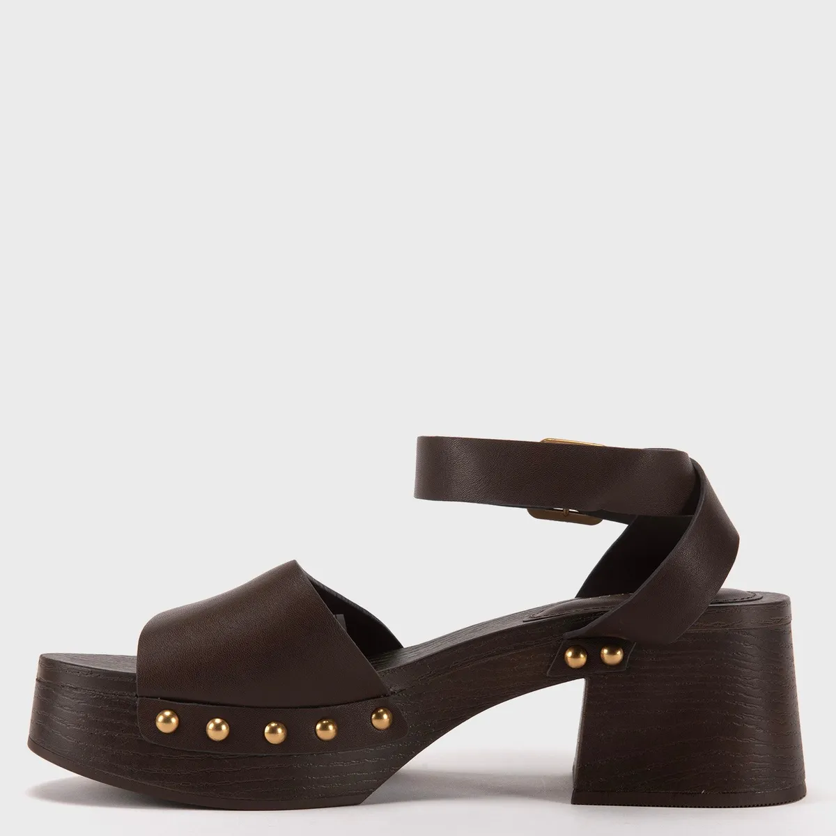 BASEMENT - Sandalias para Mujer con tacón Cuadrado Clog Basement