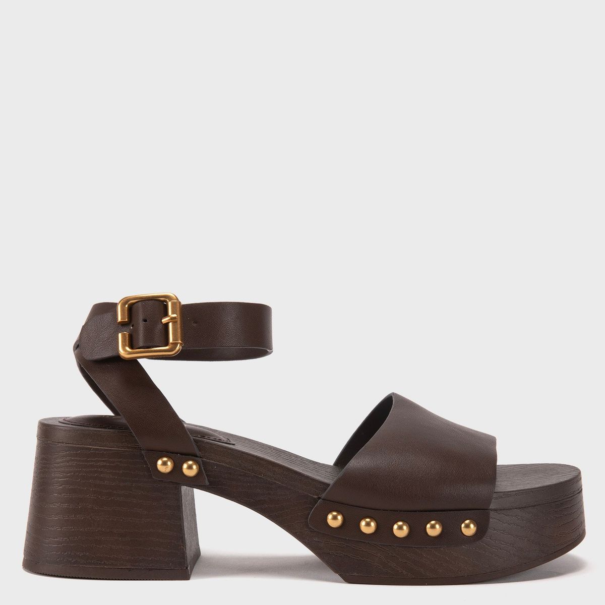 BASEMENT - Sandalias para Mujer con tacón Cuadrado Clog Basement