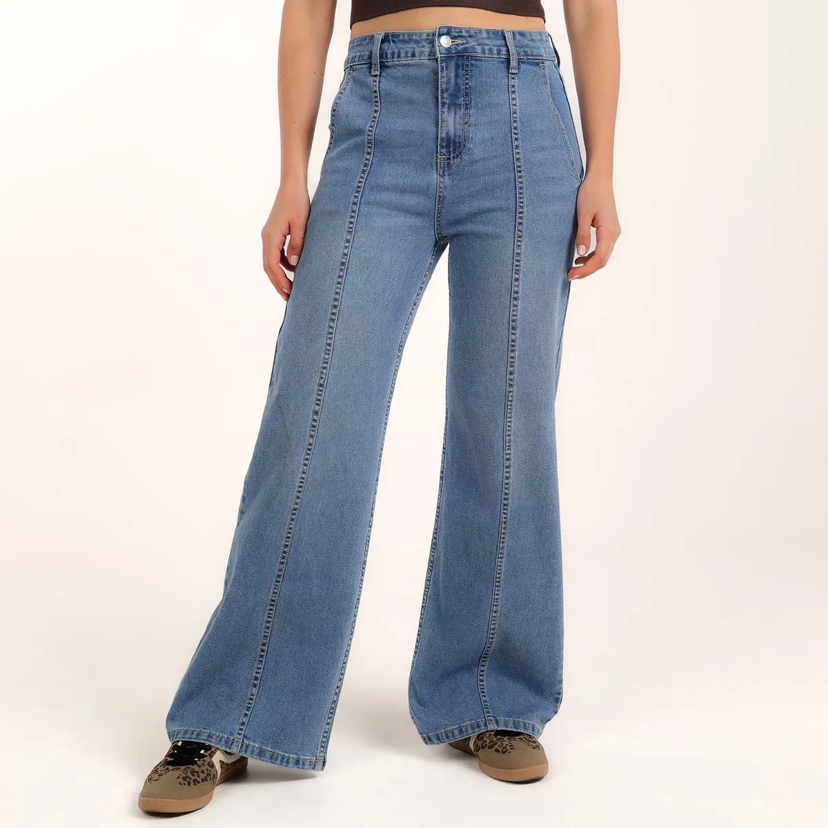 SYBILLA - Jean Super Wide leg Mujer Tiro bajo Sybilla 