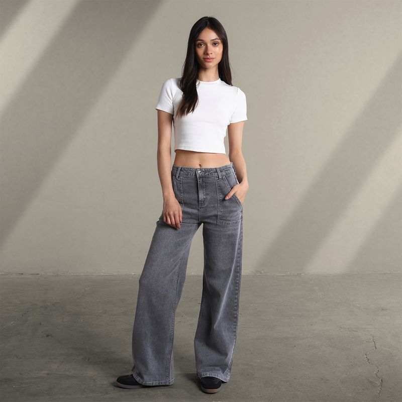 SYBILLA - Jean Super Wide leg Mujer Tiro bajo Sybilla 