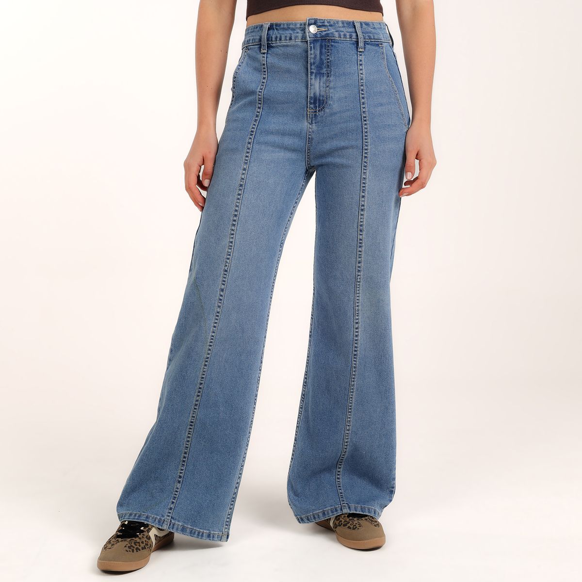 SYBILLA - Jean Super Wide leg Mujer Tiro bajo Sybilla 