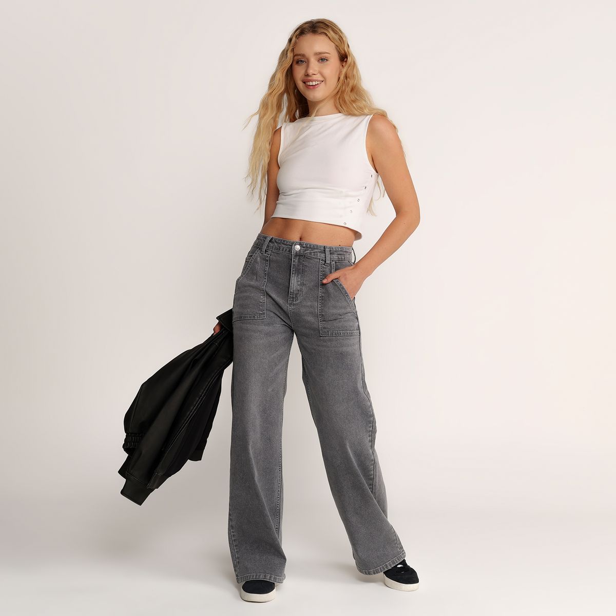 SYBILLA - Jean Super Wide leg Mujer Tiro bajo Sybilla 