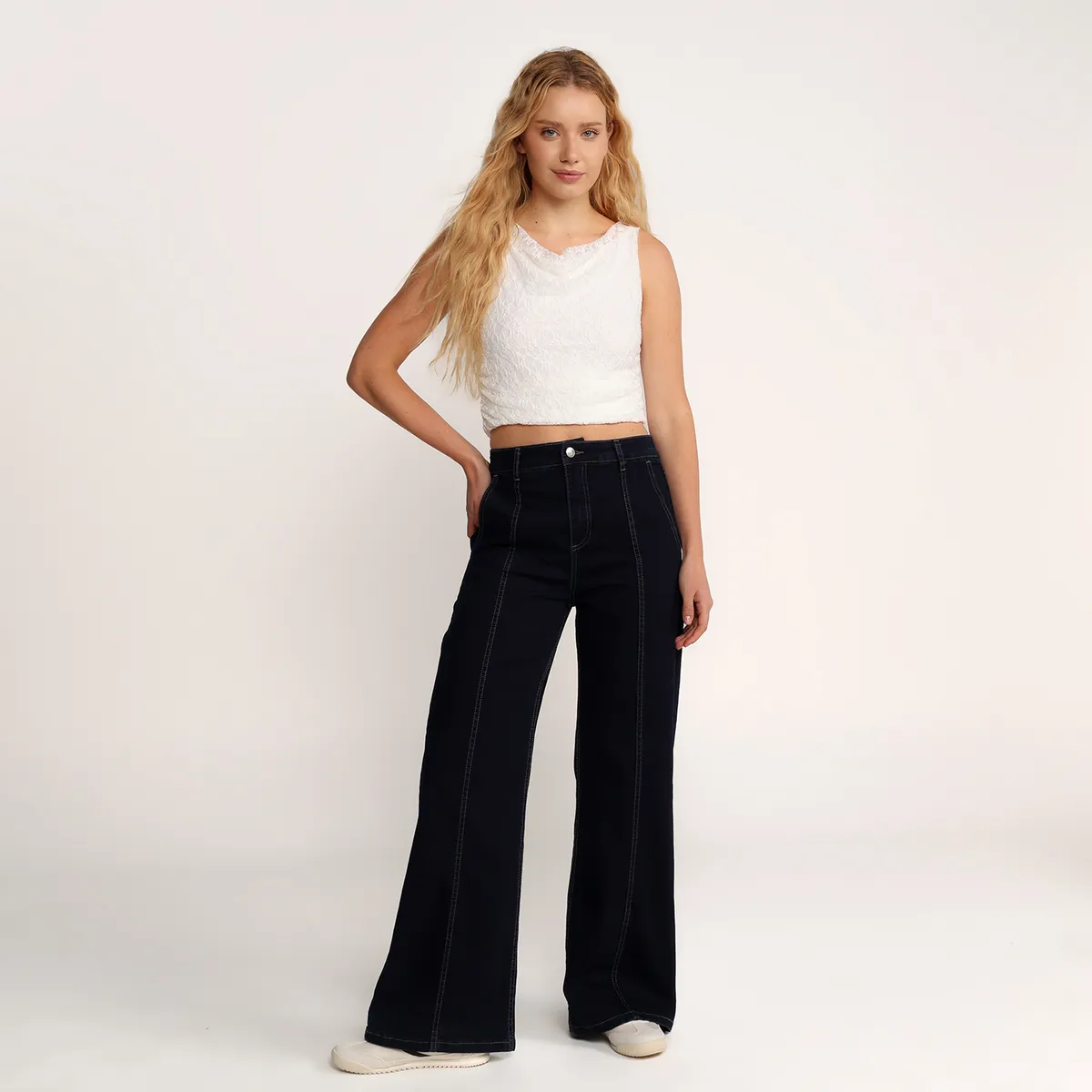 SYBILLA - Jean Super Wide leg Mujer Tiro bajo Sybilla 