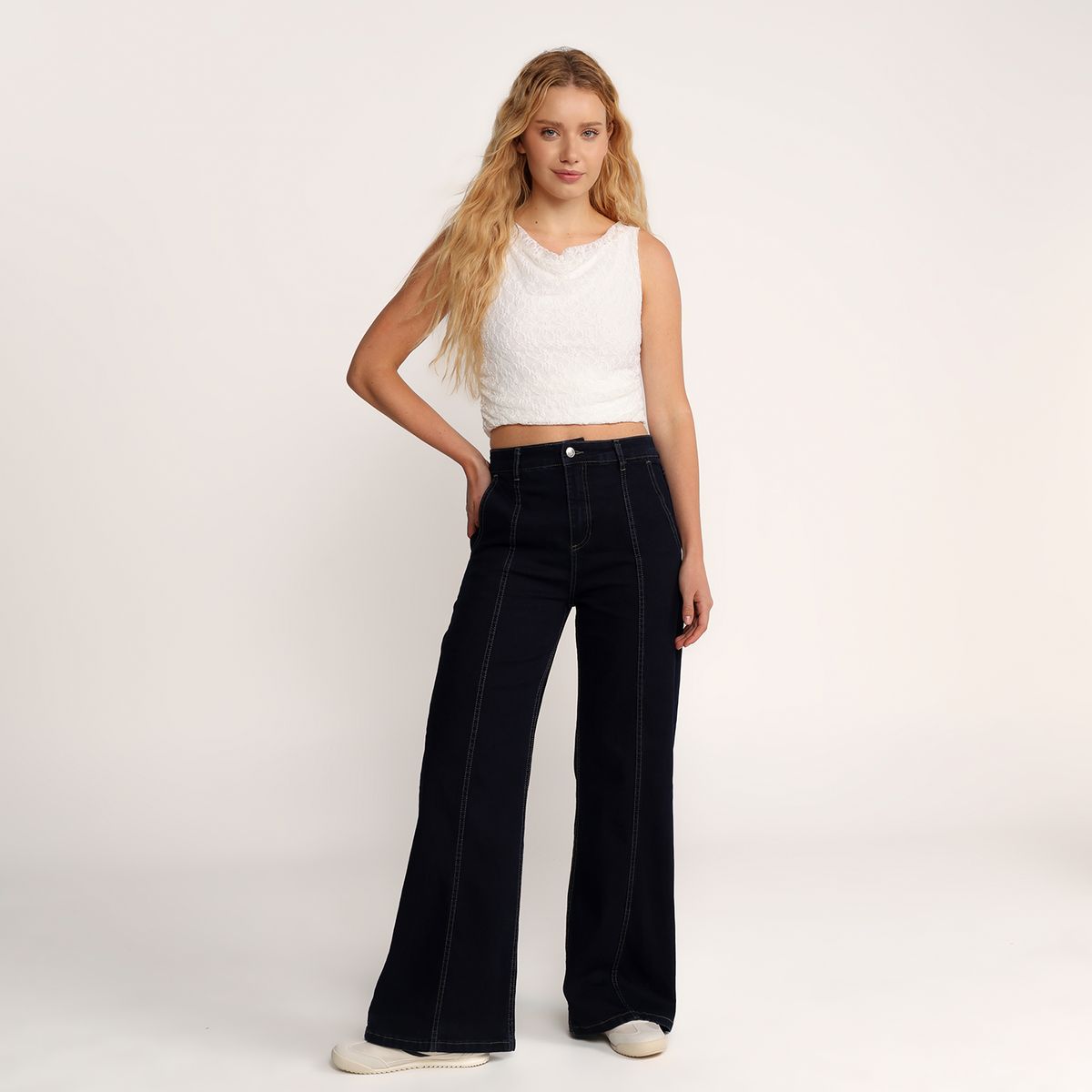 SYBILLA - Jean Super Wide leg Mujer Tiro bajo Sybilla 