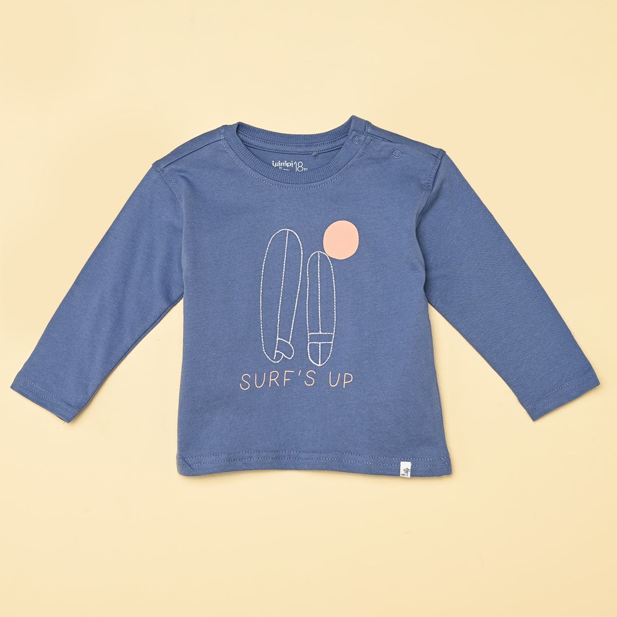 YAMP - Camiseta manga larga para Bebé niño con Estampado Manga larga de Algodón Yamp