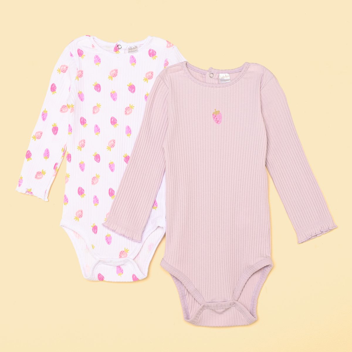 YAMP - Bodies Para Bebé niña Pack de 2 unidades Manga larga de Algodón Yamp