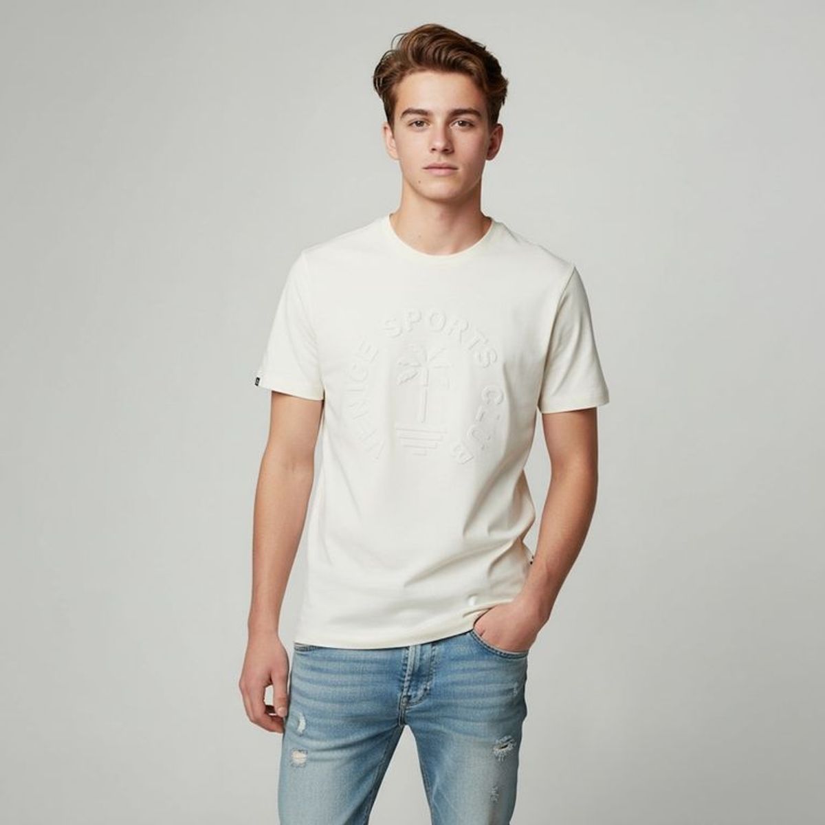 FEDERATION - Camiseta Para Niño con Logo Manga corta de Algodón Federation