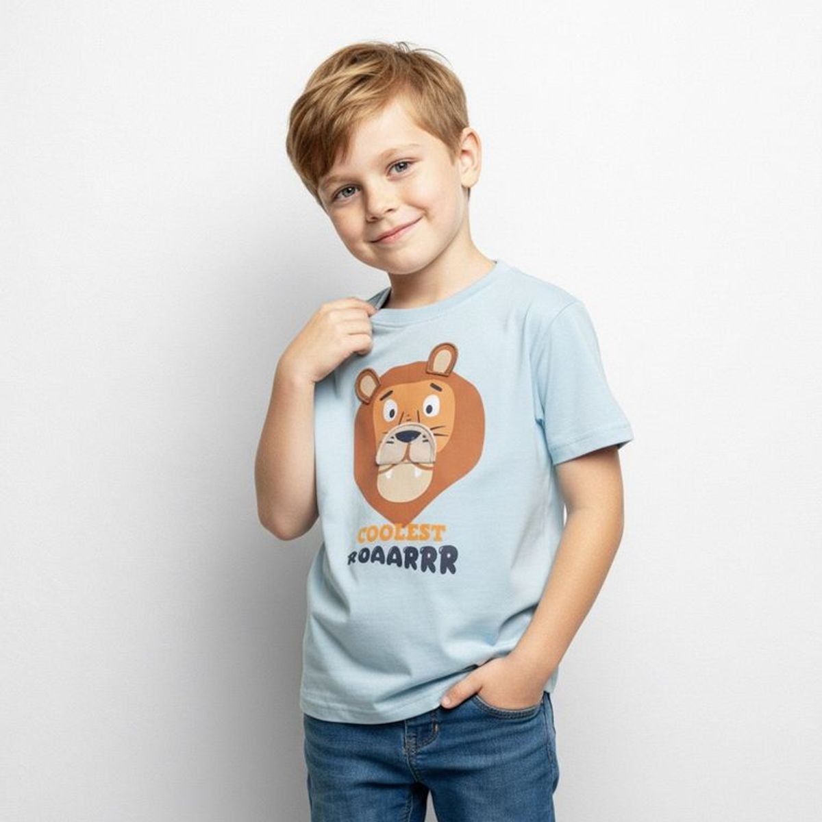 YAMP - Camiseta Para Niño con Estampado Manga corta de Algodón Yamp