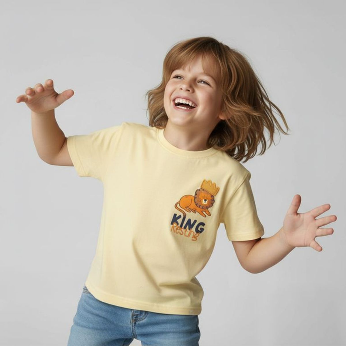 YAMP - Camiseta Para Niño con Estampado Manga corta de Algodón Yamp