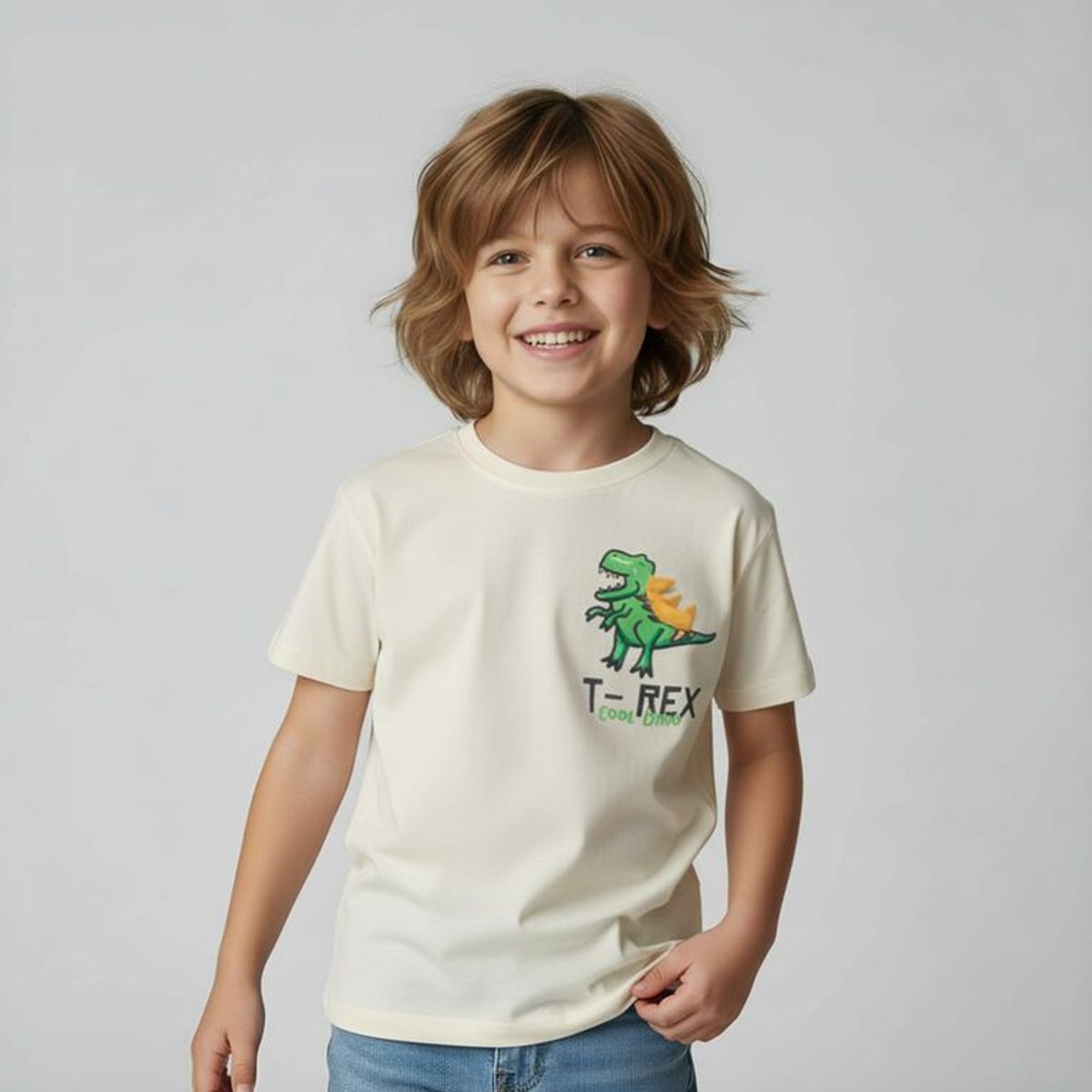 YAMP - Camiseta Para Niño con Estampado Manga corta de Algodón Yamp